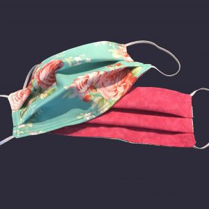 face mask, floral mask, pink mask, reversible mask, washable mask